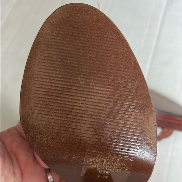 LAUREN RALPH LAUREN 9 Brown Woven Heeled Sandals Braided Slingback Open Toe - Picture 11 of 15